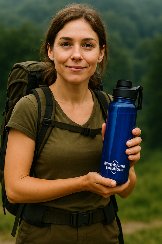 Membraanoplossingen, Filterfles voor wandelen en reizen – 1L – Duurzame filters code FBM