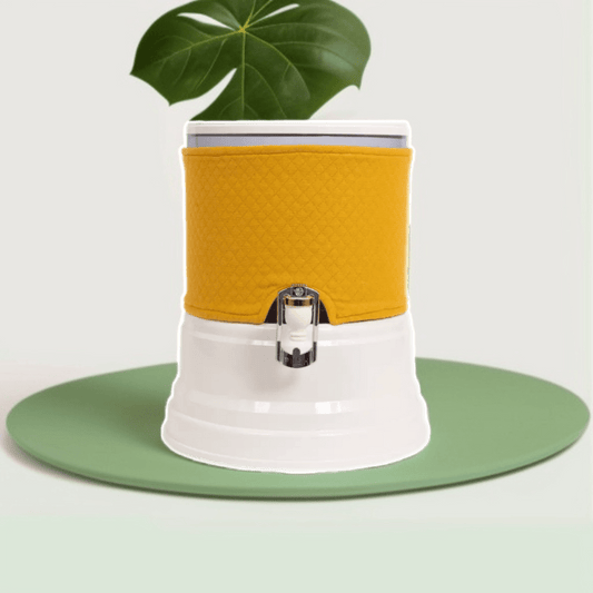 EVA UNITED LTD housses cuve inférieure en verre 7 litres Housse bac inférieur en verre - Fontaine Eva 7 litres - coloris Gris clair - jaune