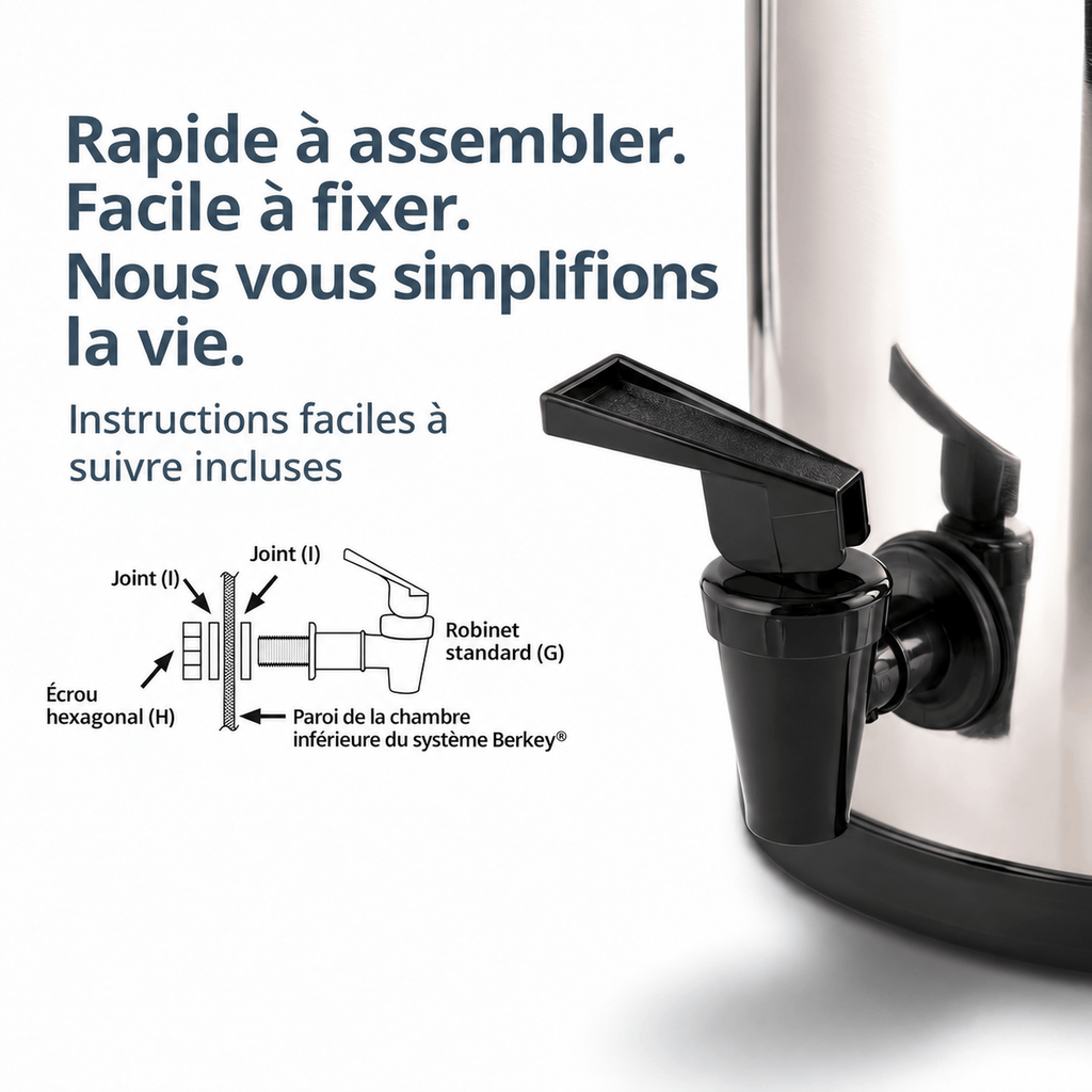 Fontaine berkey filtration Royal Berkey® 12.3 litres - 2 filtres Black Berkey® - Ref RB4X2-BB Berkey