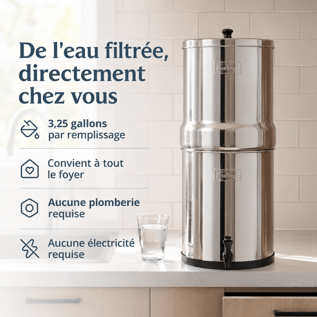 Fontaine berkey filtration Royal Berkey® 12.3 litres - 2 filtres Black Berkey® - Ref RB4X2-BB Berkey
