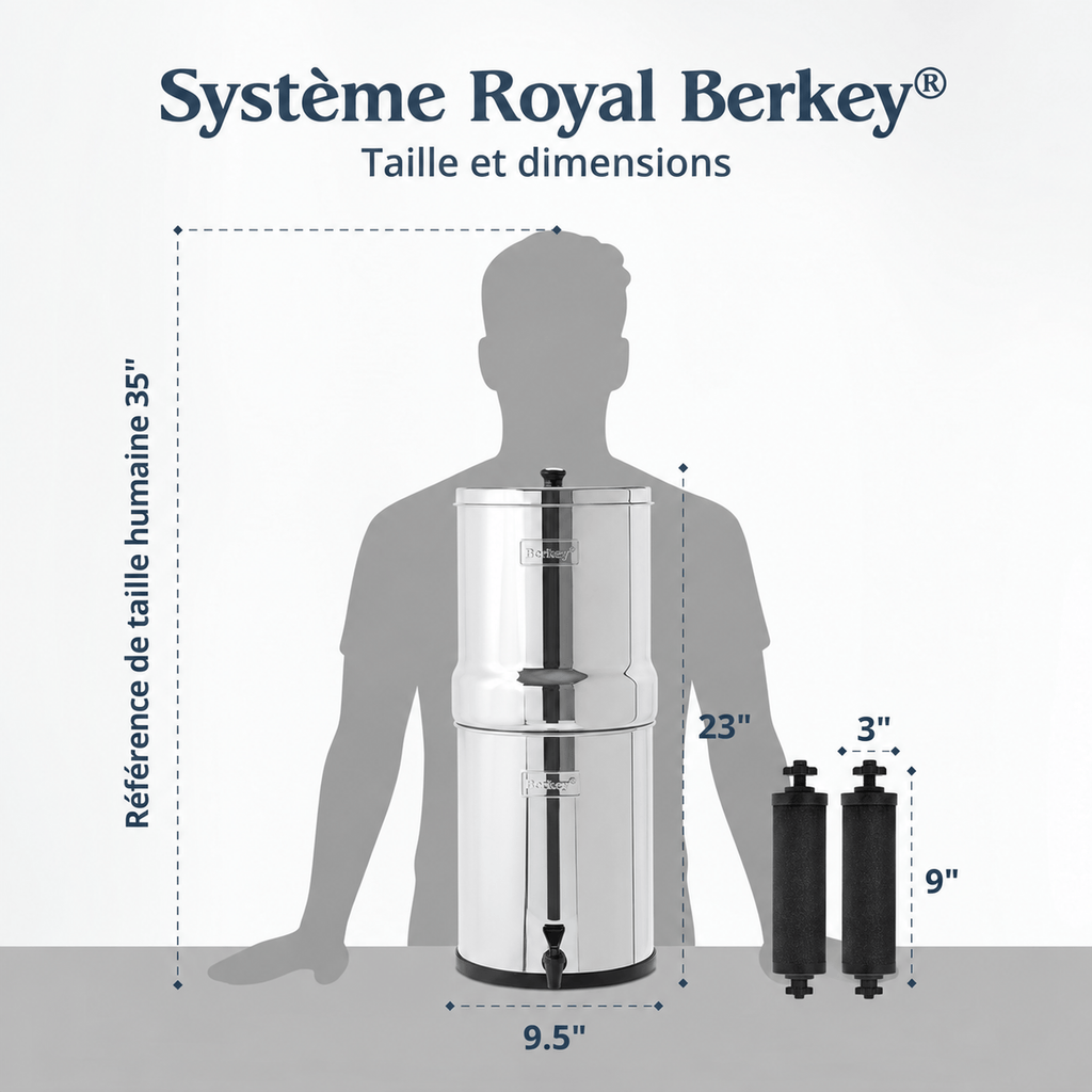 Fontaine berkey filtration Royal Berkey® 12.3 litres - 2 filtres Black Berkey® - Ref RB4X2-BB Berkey