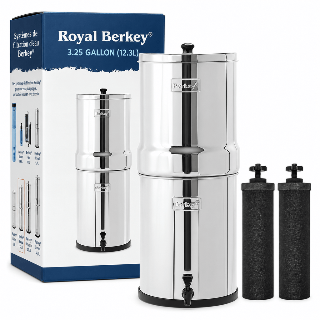 Fontaine berkey filtration Royal Berkey® 12.3 litres - 2 filtres Black Berkey® - Ref RB4X2-BB Berkey