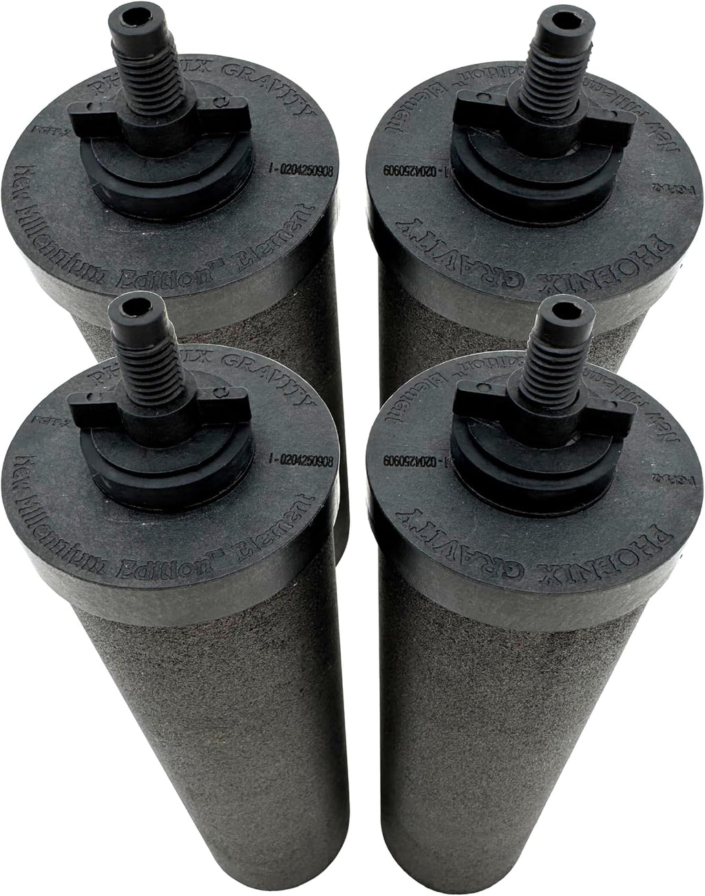 berkey éléments de filtration Lot de 4 filtres authentiques Berkey PF-2 pour réduire le fluorure et l'arsenic + Phoenix Gravity New Millennium Edition Berkey