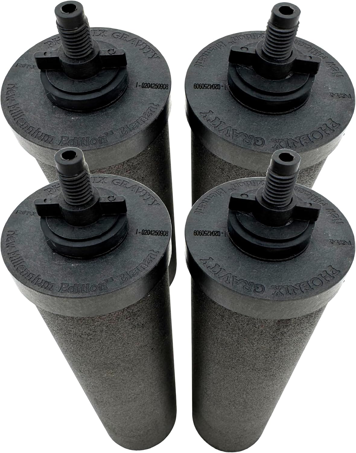 berkey éléments de filtration Lot de 4 filtres authentiques Berkey PF-2 pour réduire le fluorure et l'arsenic + Phoenix Gravity New Millennium Edition Berkey