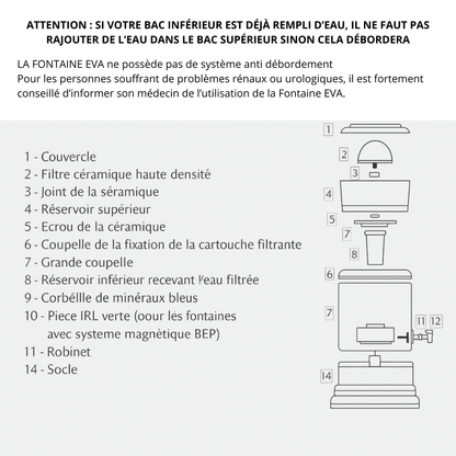 EVA fountain - boe - 12 liters - with magnetic system