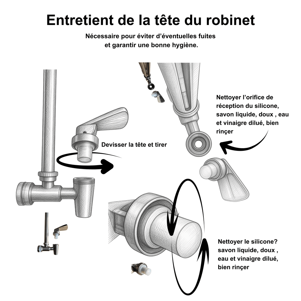 Accessoires, robinet avec vue pour fontaine à eau Robinet à niveau Monderma Water View 7"- Pour système 5.6L et 8.5L - compatible berkey FBA Monderma