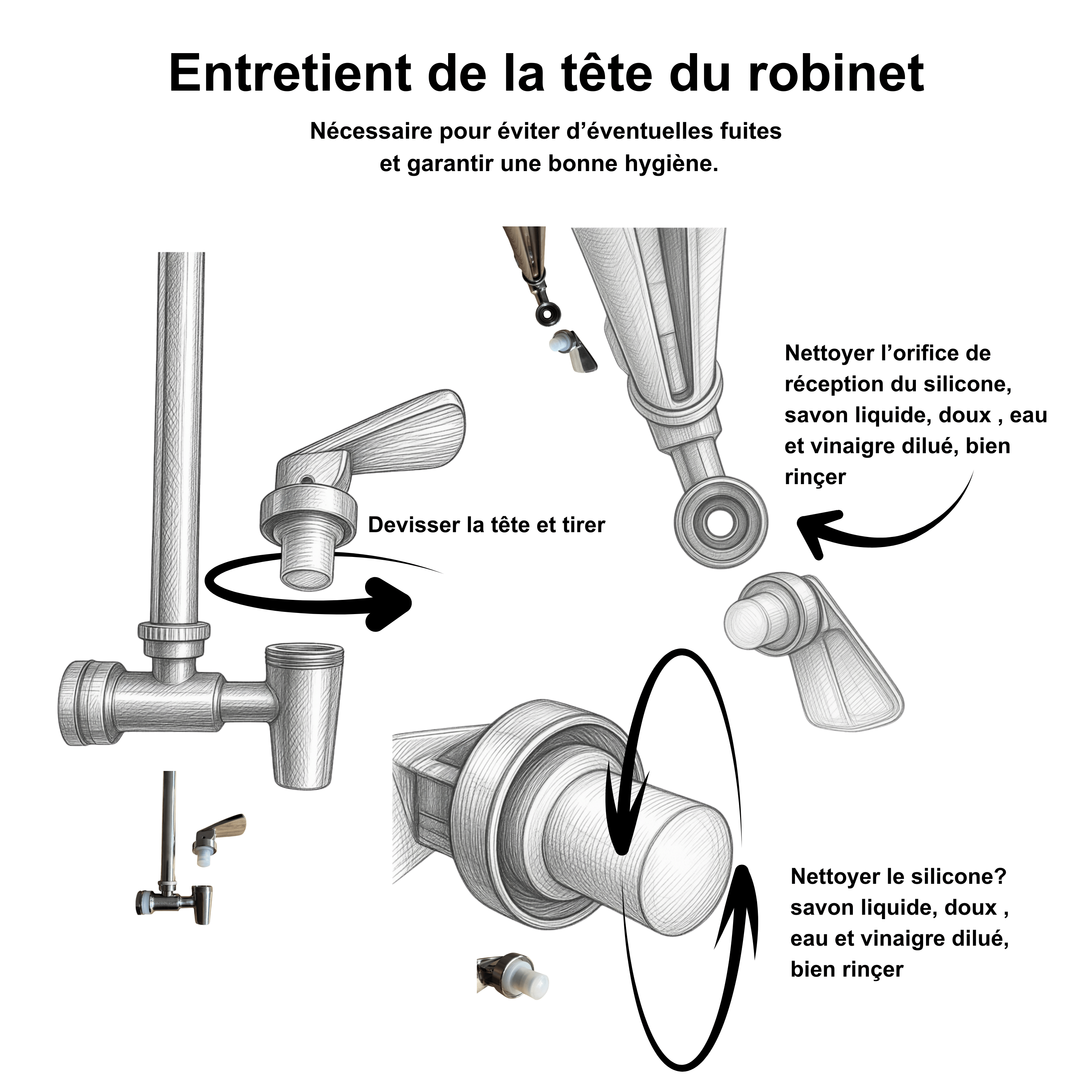 Accessoires, robinet avec vue pour fontaine à eau Robinet à niveau Monderma Water View 7"- Pour système 5.6L et 8.5L - compatible berkey FBA Monderma