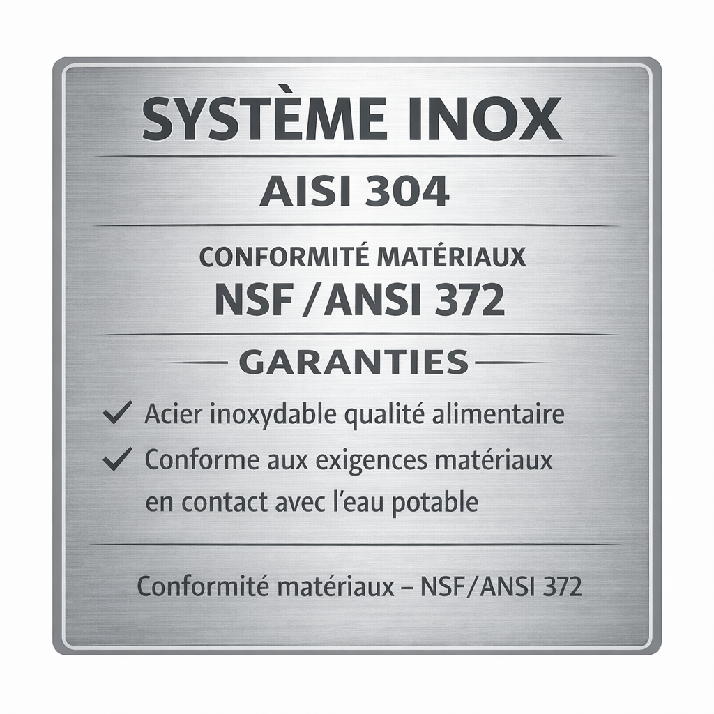 Aquaticstream fontaine à gravité Aquaticstream 8.5L Gravity Filtration système - inclus filtres 2 FTO+, 1 base inox, 1 robinet avec vue