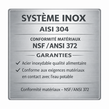 Aquaticstream fontaine à gravité Aquaticstream 8.5L Gravity Filtration système - inclus filtres 2 FTO+, 1 base inox, 1 robinet avec vue
