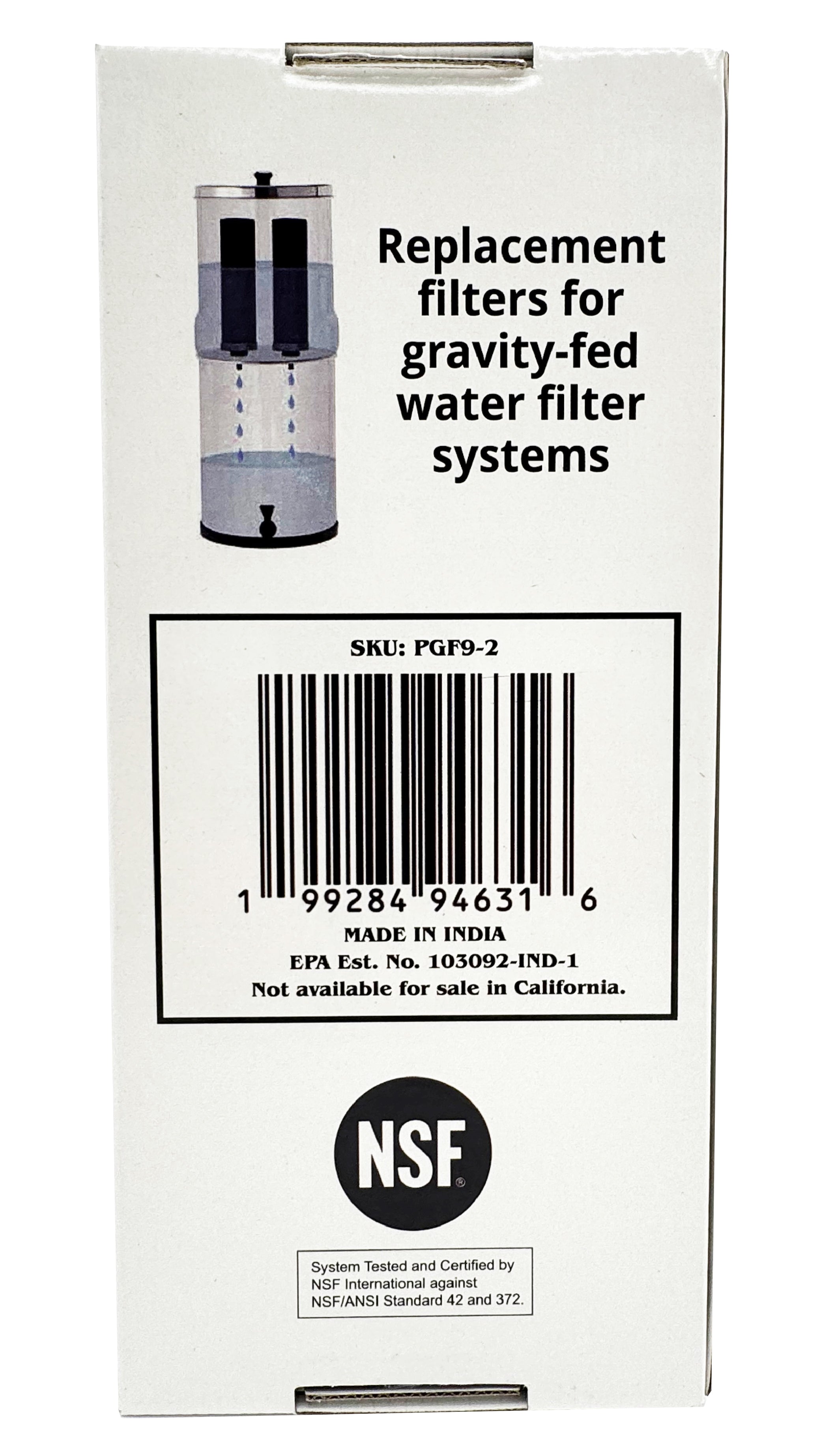 Berkey Filtres charbon phoenix Phoenix Gravity New Millennium Edition™ 2 Filters Elements
