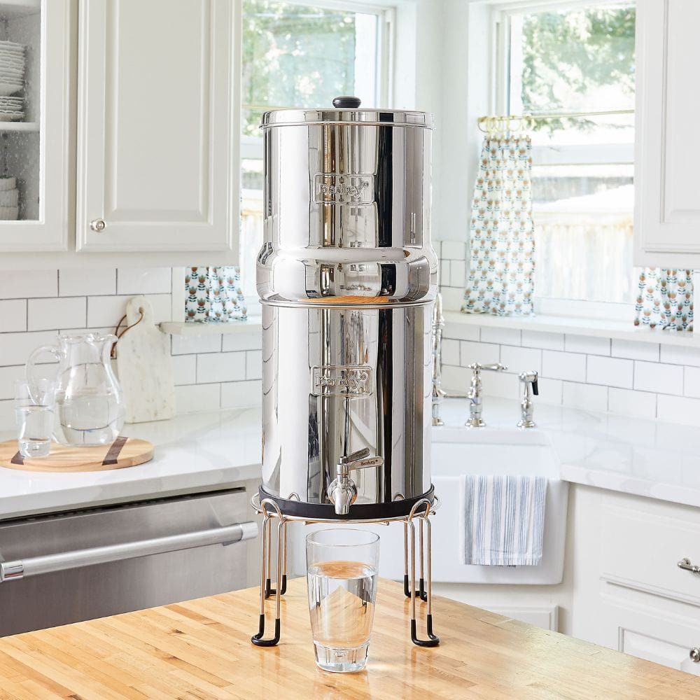 Berkey Fountain Berkey filtration Travel Berkey® 5.6 liters pack 2 Black Berkey filters + base + stainless steel faucet