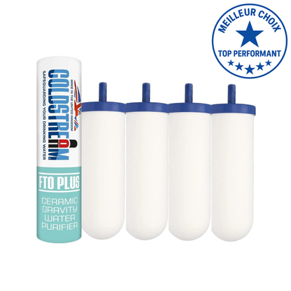 COLDSTREAM Coldstream filtres FTO+ Filtre à eau FTO Plus x 4 - pour fontaine Berkefeld et berkey - compatible, ref CF163W FBA