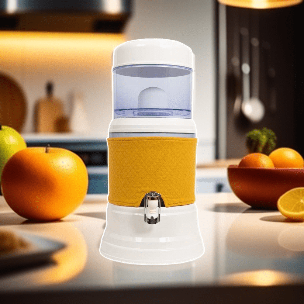 EVA UNITED LTD onderste glazen tankafdekking 7 liter Onderste glazen tankafdekking - Eva Fountain 7 liter - kleur - geel