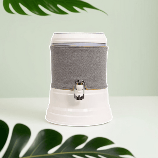 EVA UNITED LTD housses cuve inférieure en verre 7 litres Housse bac inférieur en verre - Fontaine Eva 7 litres - coloris Gris foncé - Gris clair