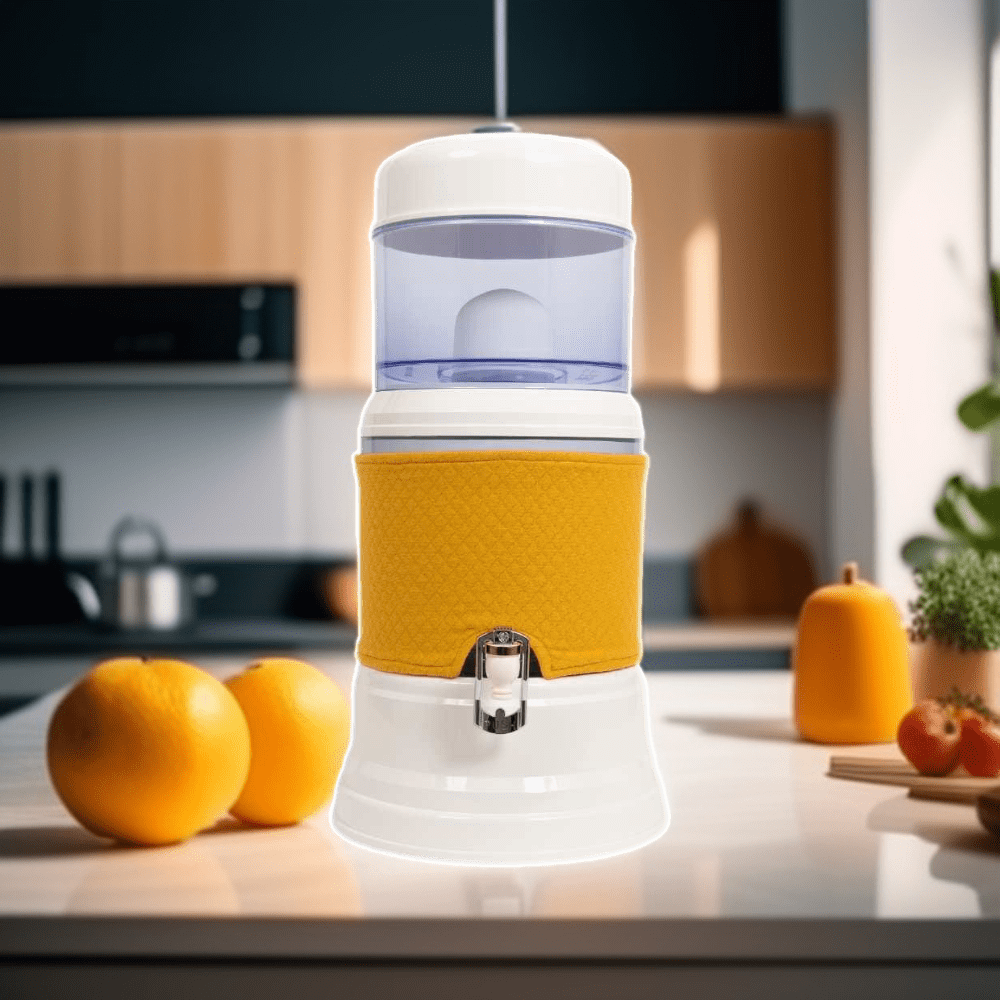 EVA UNITED LTD onderste plastic tankdeksels 12 liter Onderste tankdeksel - Eva Fountain 12 liter - plastic tank - kleur - geel