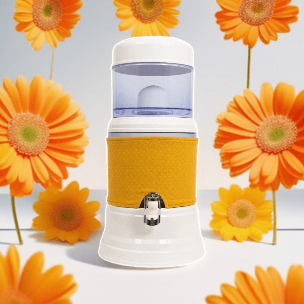 EVA UNITED LTD onderste plastic tankdeksels 12 liter Onderste tankdeksel - Eva Fountain 12 liter - plastic tank - kleur - geel