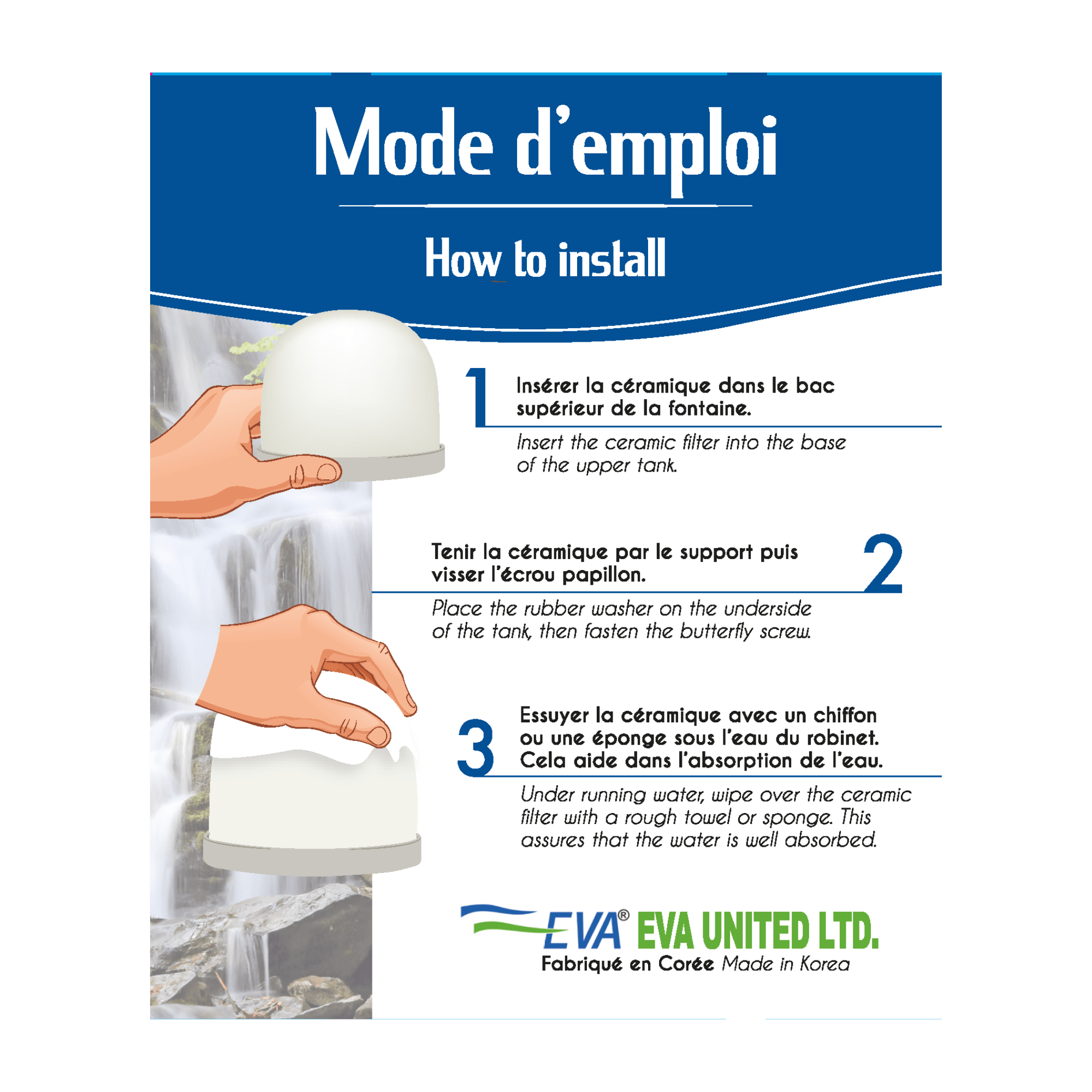 EVA UNITED LTD Filtration promo pack Ultimate filtration pack + classic ceramic + minerals for EVA water fountain