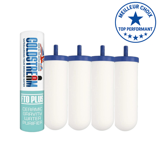 Filtre à eau FTO Plus x 4 - pour fontaine Berkefeld et berkey - compatible, ref CF163W