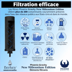 Fontaine berkey filtration Big Berkey® équipé de 2 filtres Phoenix Gravity New Millennium Edition™ Elements 12 mois Berkey