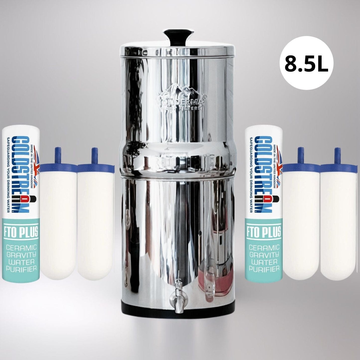 Monderma water filters fontaine monderma Fontaine à eau Monderma Big 8.5L - 4 cartouches filtrantes FTO+