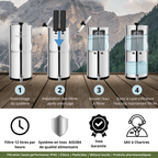 fontaine monderma Monderma Big 8.5L - purificateur d'eau - inclus 2 Black filters, robinet 100% inox Monderma waterfilters