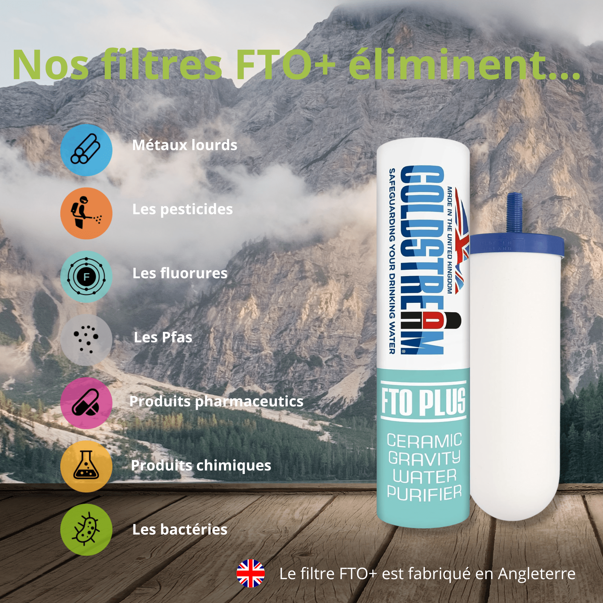 Filtri per l'acqua Monderma fontana monderma Fontaine Monderma Big 8.5L - 2 cartucce filtranti FTO+, rubinetto in acciaio inossidabile