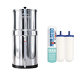 Monderma waterfilters fontaine à gravité Monderma Fontaine Big 8.5L inox - 2 FTO+ Coldstream - Robinet Vue - 6 mois de filtration