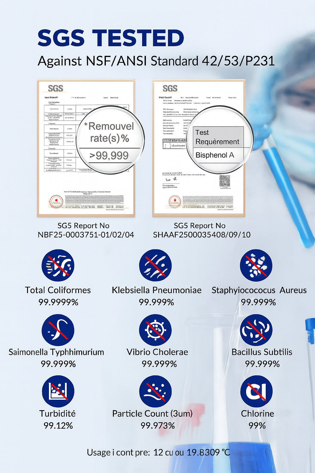 Monderma waterfilters Gourde filtrante Membrane solutions, Gourde filtrante randonnée & voyage – 1L – Filtres longue durée