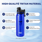 Gourde filtrante Membrane solutions, Gourde filtrante randonnée & voyage – 1L – Filtres longue durée code FBM Monderma waterfilters