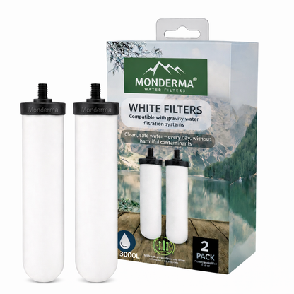 Filtros de agua Monderma Elementos filtrantes Monderma Filtros Monderma Cartucho Blanco - Paquete de 2 - 6 meses de filtración