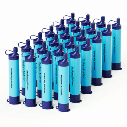 Monderma waterfilters Paille filtrante eau pure Pack de 24 Membrane solutions pailles filtrantes, Paille filtrante, de 1 à 50 unités, toute situation, Membrane solutions, débit 500ml par minute toute situation, 500L d'eau pure, débit 500ml par min| FBM