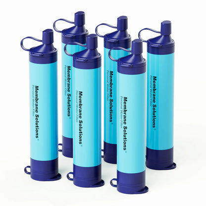 Monderma waterfilters Paille filtrante eau pure Pack de 6 Membrane solutions pailles filtrantes, Paille filtrante, de 1 à 50 unités, toute situation, Membrane solutions, débit 500ml par minute toute situation, 500L d'eau pure, débit 500ml par min| FBM