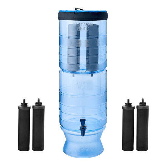BERKEY SYSTEMS Fontaine berkey filtration BERKEY® LIGHT™ 10.4 litres - 4 filtres BLACK BERKEY® - Ref BL4X4-BB