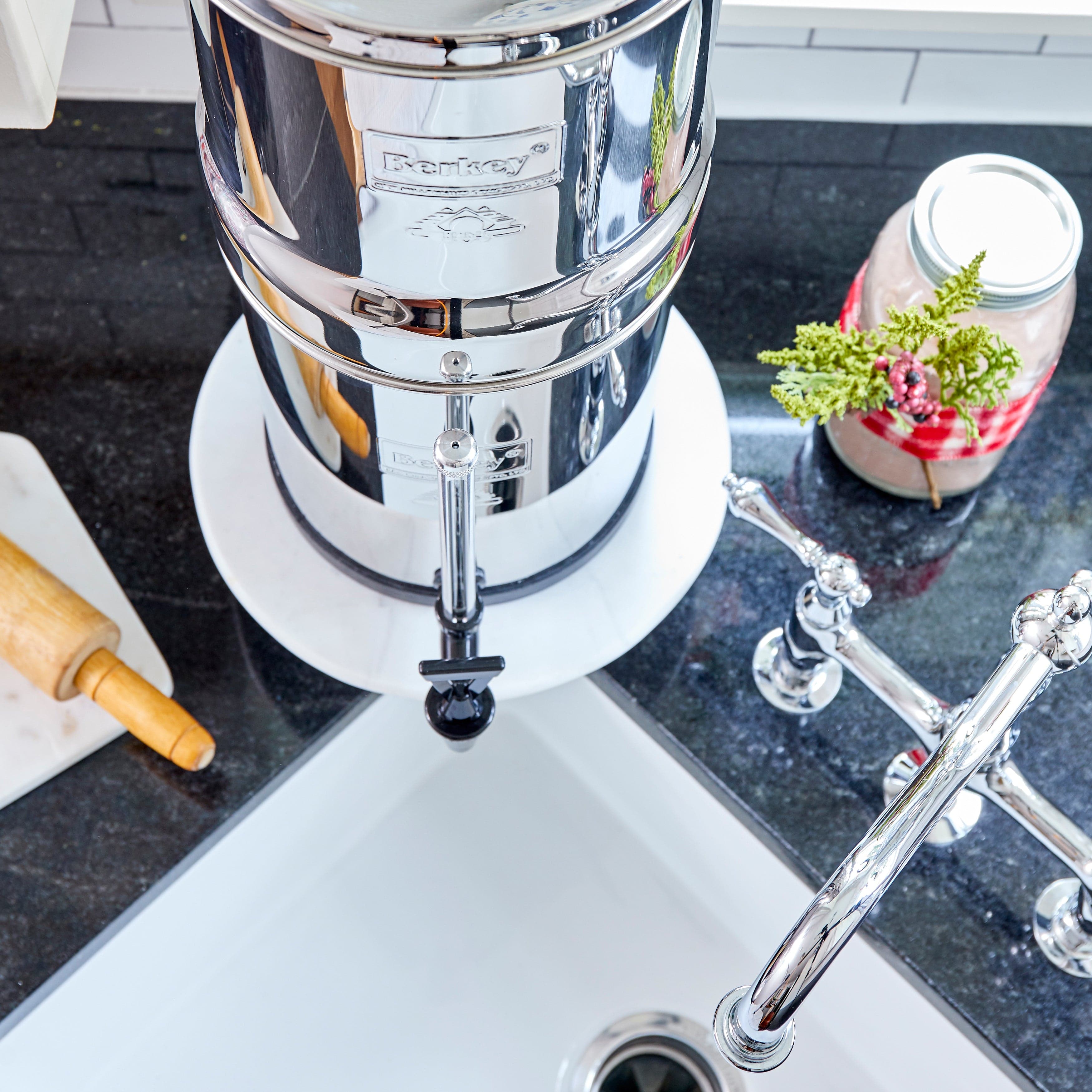 BERKEY SYSTEMS Berkey filtration fountain Big Berkey® water filter 8.5 liters - 2 Black Berkey® filters - Ref BK4X2-BB