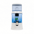 EVA UNITED LTD Fuente de agua Duo Fontaine EVA bep - tanque de vidrio, 7 litros + tapa amarilla