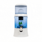 Fontaine à eau Eva Duo Fontaine EVA bep - cuve en verre, 7 litres + housse coloris jaune - gris clair EVA UNITED LTD